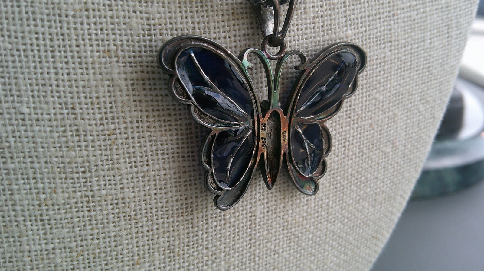GSJ CN 925 Butterfly Necklace w/ Snake Chain