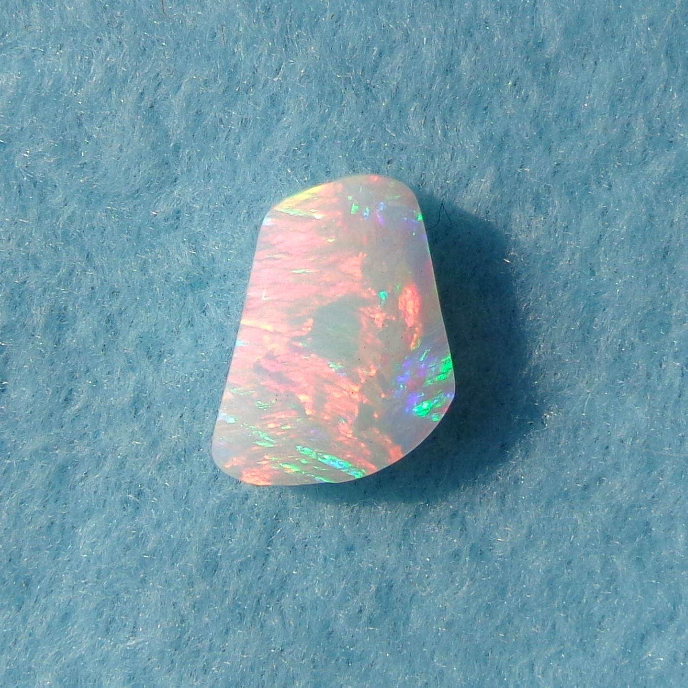 Spencer Idaho Opal Solid 9X15 mm with Unique Pattern and Red, Green, & Gold Fire