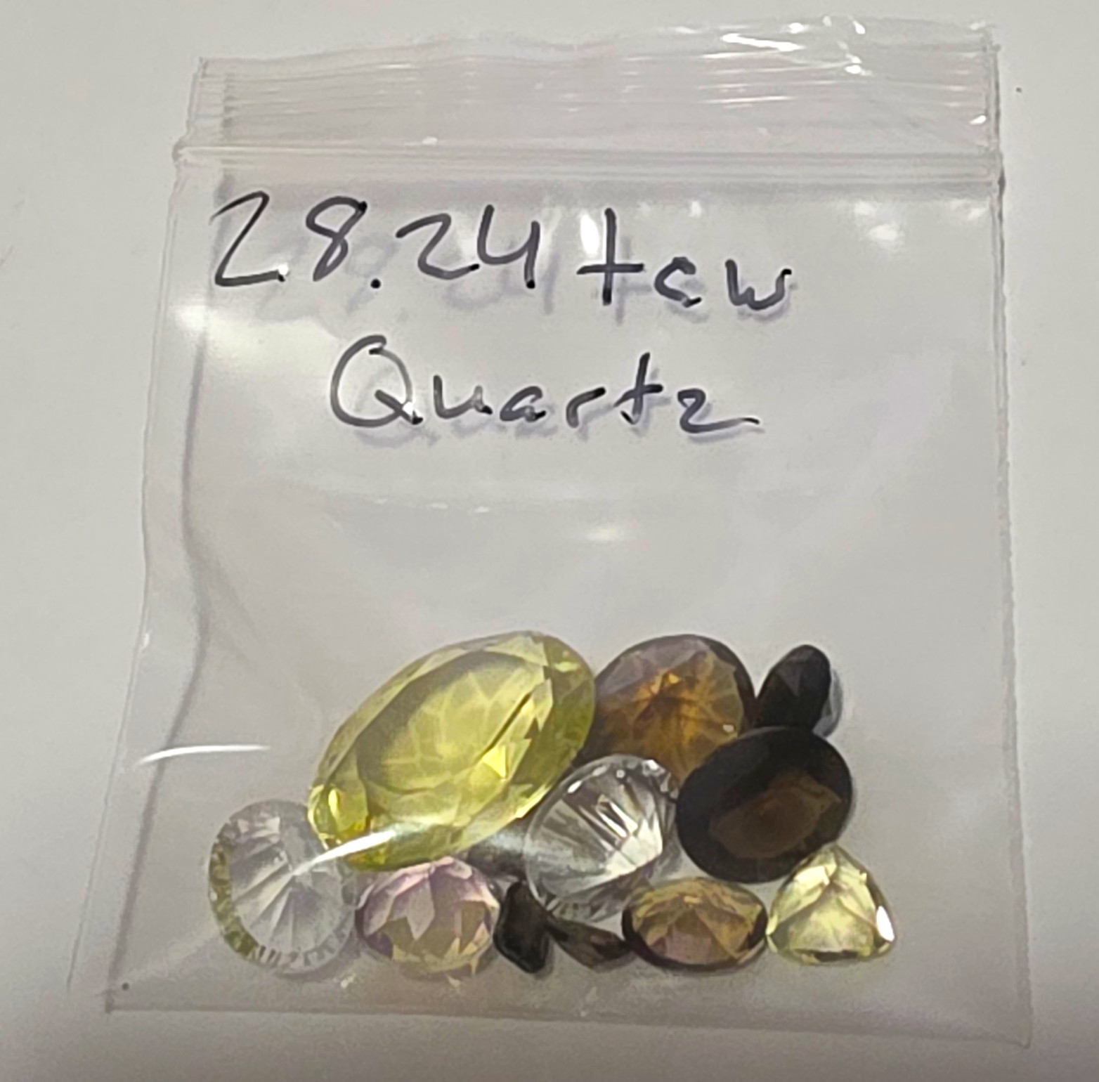 28.24 TCW Of Bi-Color/Multicolor Quartz Cut Loose Gemstones Mixed Shapes