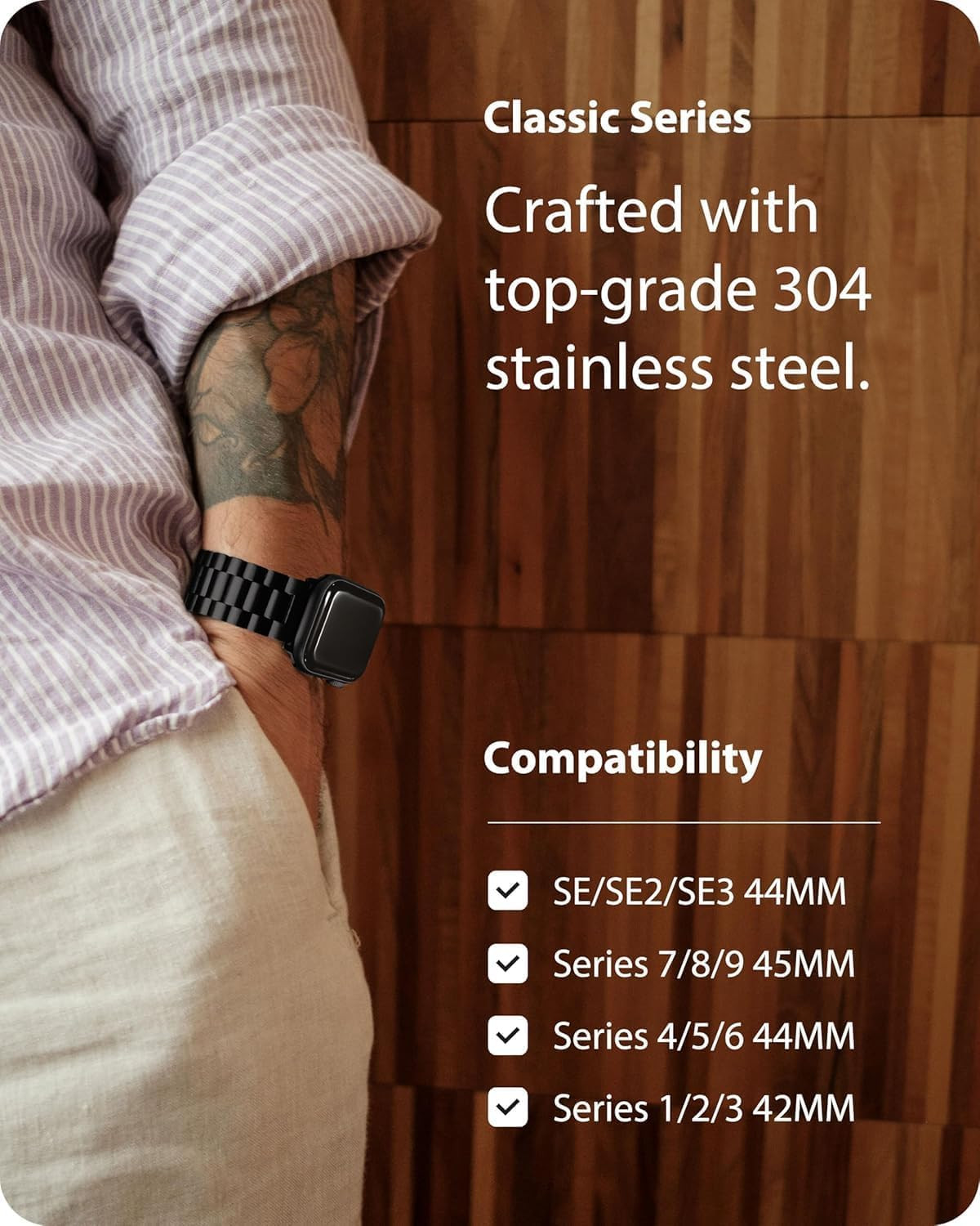 Metal Band with Case for Apple Watch 45/44/42/46/49/41/40/38Mm | Fits Iwatch Ser