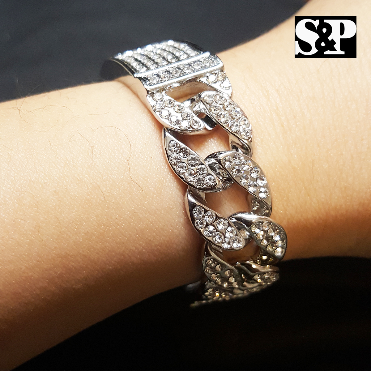 Men Hip Hop Iced Bling Lab Diamond Luxury Bust Down WATCH & BRACELET Gift Set