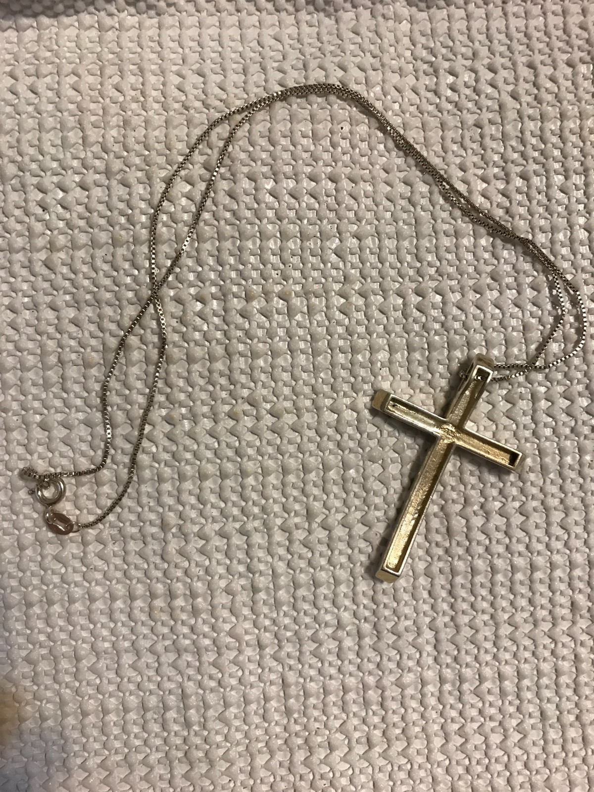 925 Black & Sterling Cross Pendant Necklace, 7.69 Grams – AE grr d5