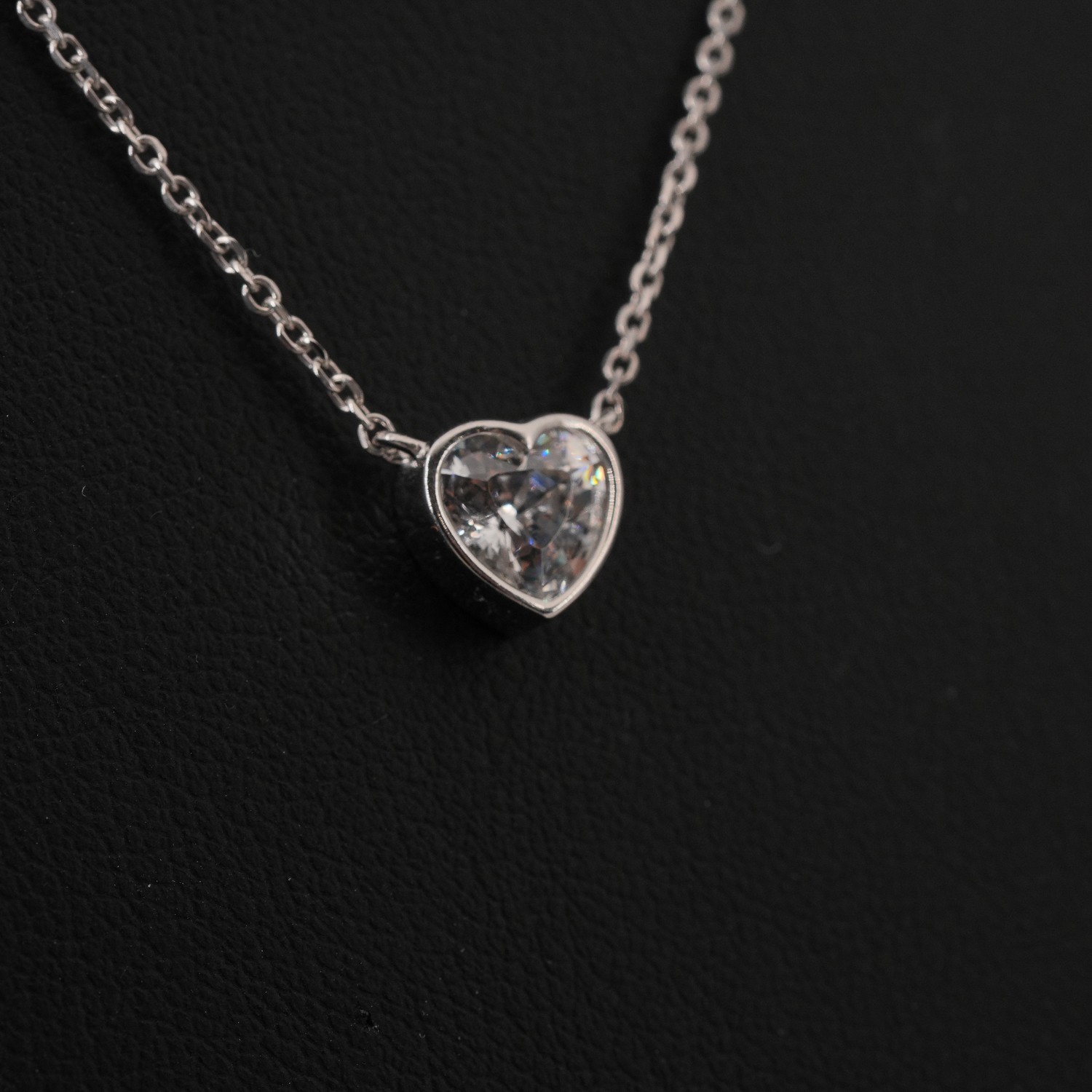3.75g Vintage 925 Sterling Silver Crystal & CZ Slide Pendant Necklace 16in China