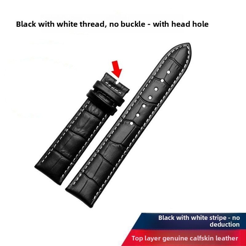 Quality Double Sided Genuine Leather Watch Strap Band 12mm-24mm Without Buckle