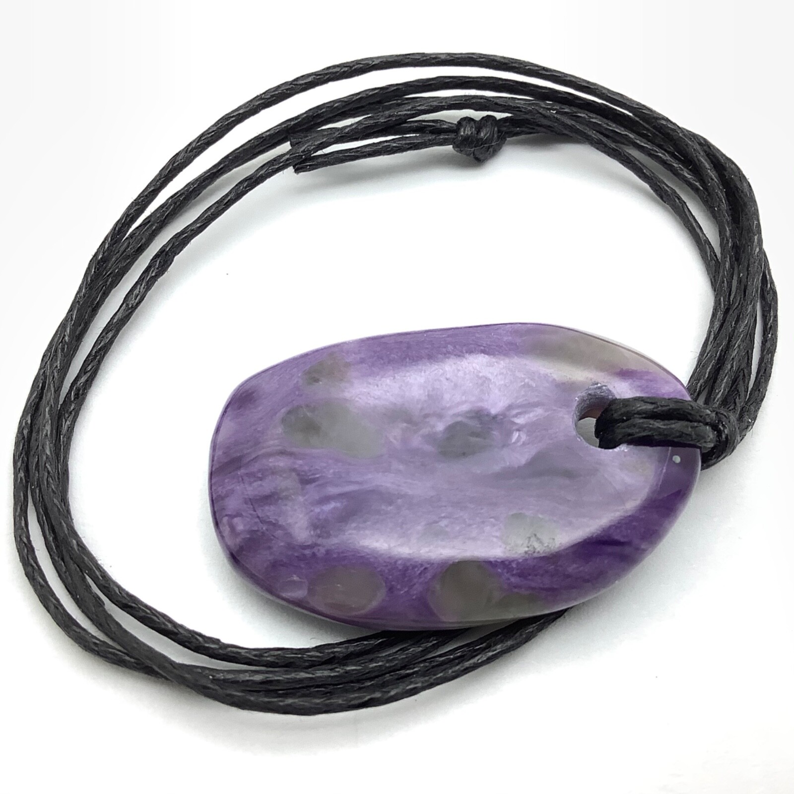 Siberian Charoite Pendant Simple Purple Gem Stone Necklace Siberia #15