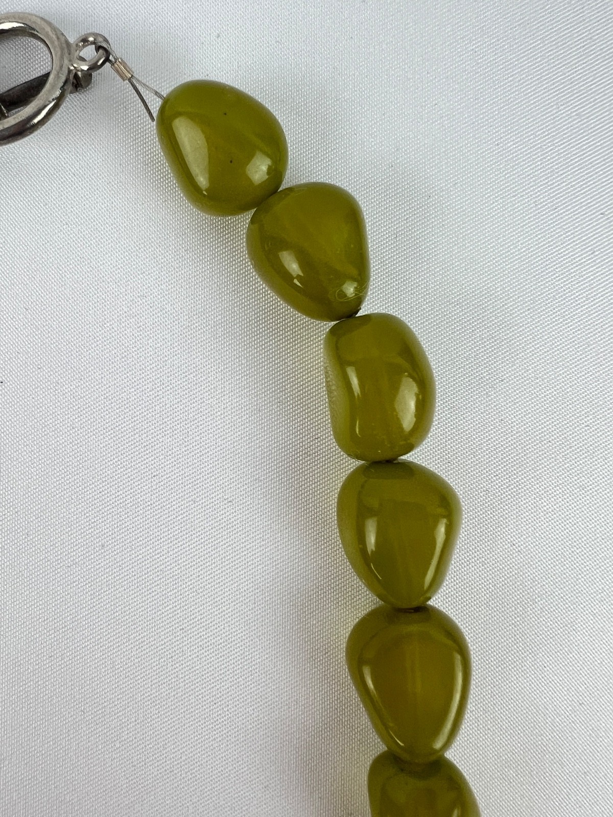 18″ Lime Green Natural Irregular Natural Stones Necklace Spring Summer