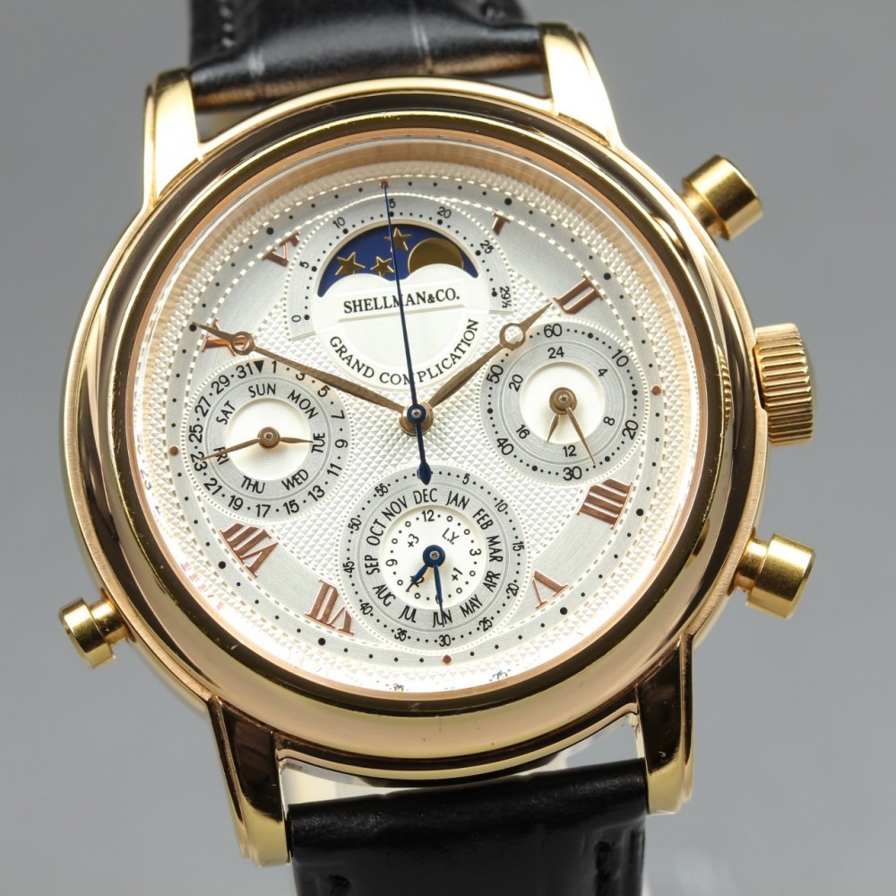 Near MINT Shellman Grand Complication Premium 6771-T011179TA Quartz Men’s Watch
