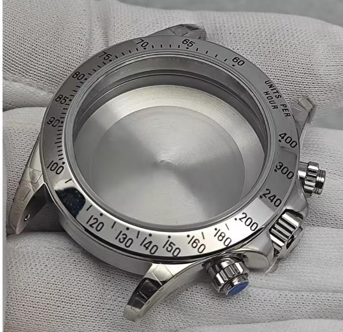 Watch Repair Polished Steel Chronograph Case Bezel For Caliber 7750 Movement