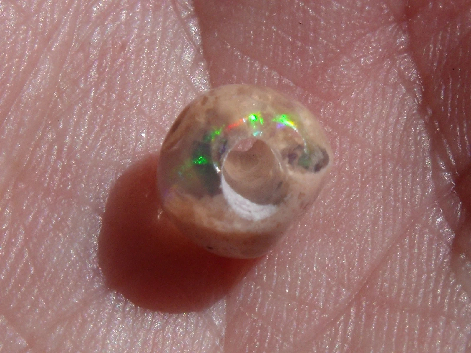 1.91 Ct. Round Cut Mexican Cantera fire opal bead.