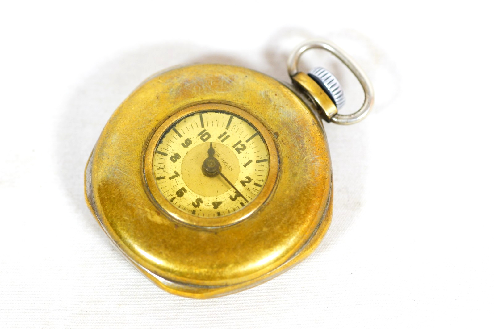 New Haven Pocket Watch Pentagon Shape Mechanical Wind USA Pinlever Watch