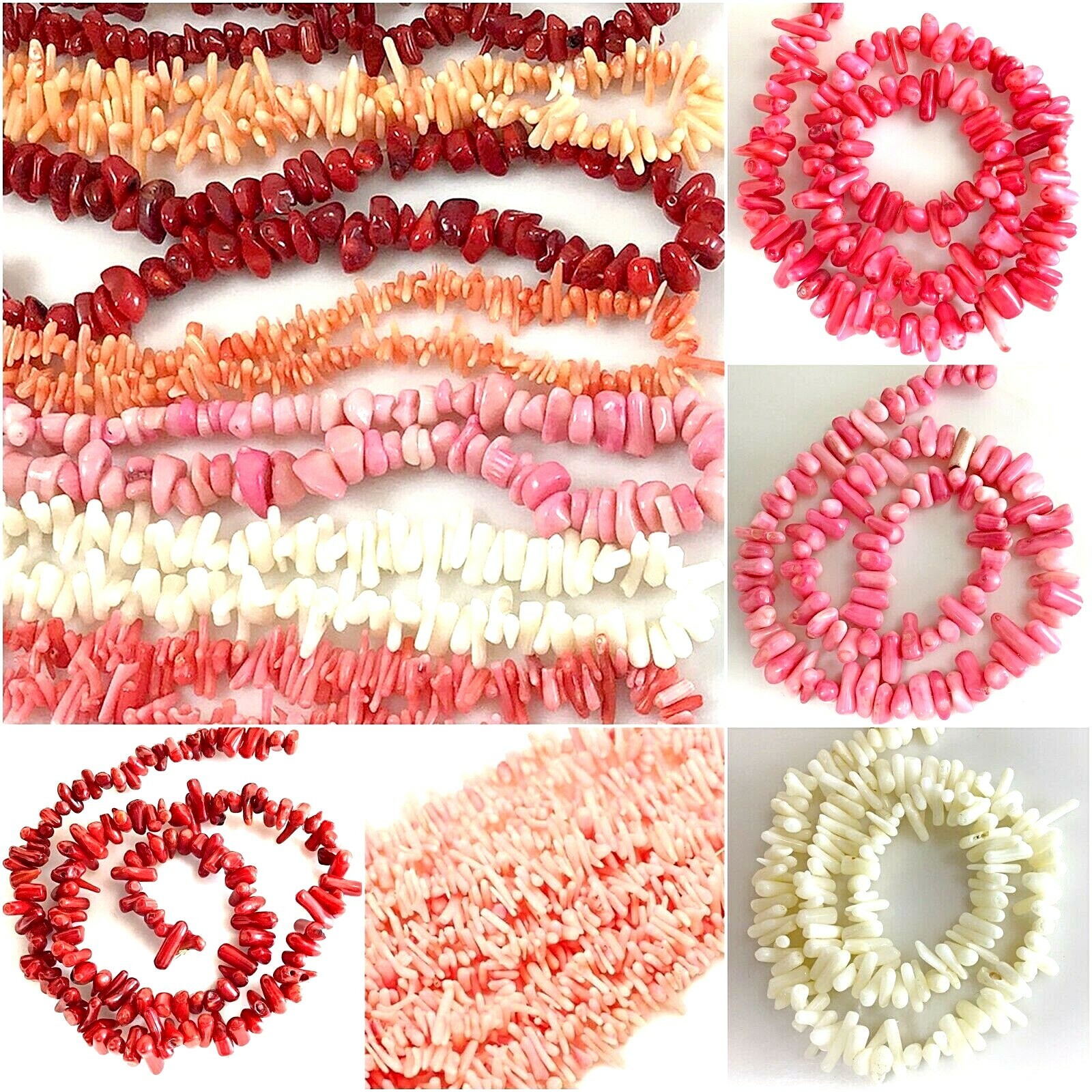 Bamboo Coral Small Branch Beads 5-15mm 15″ Jewelry Supplies Nugget Chips Beads