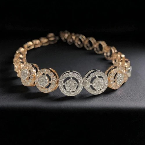 5Ct Princess Cut Simulated Ruby & Diamond Tennis Bracelet 14K Yellow Gold Plated