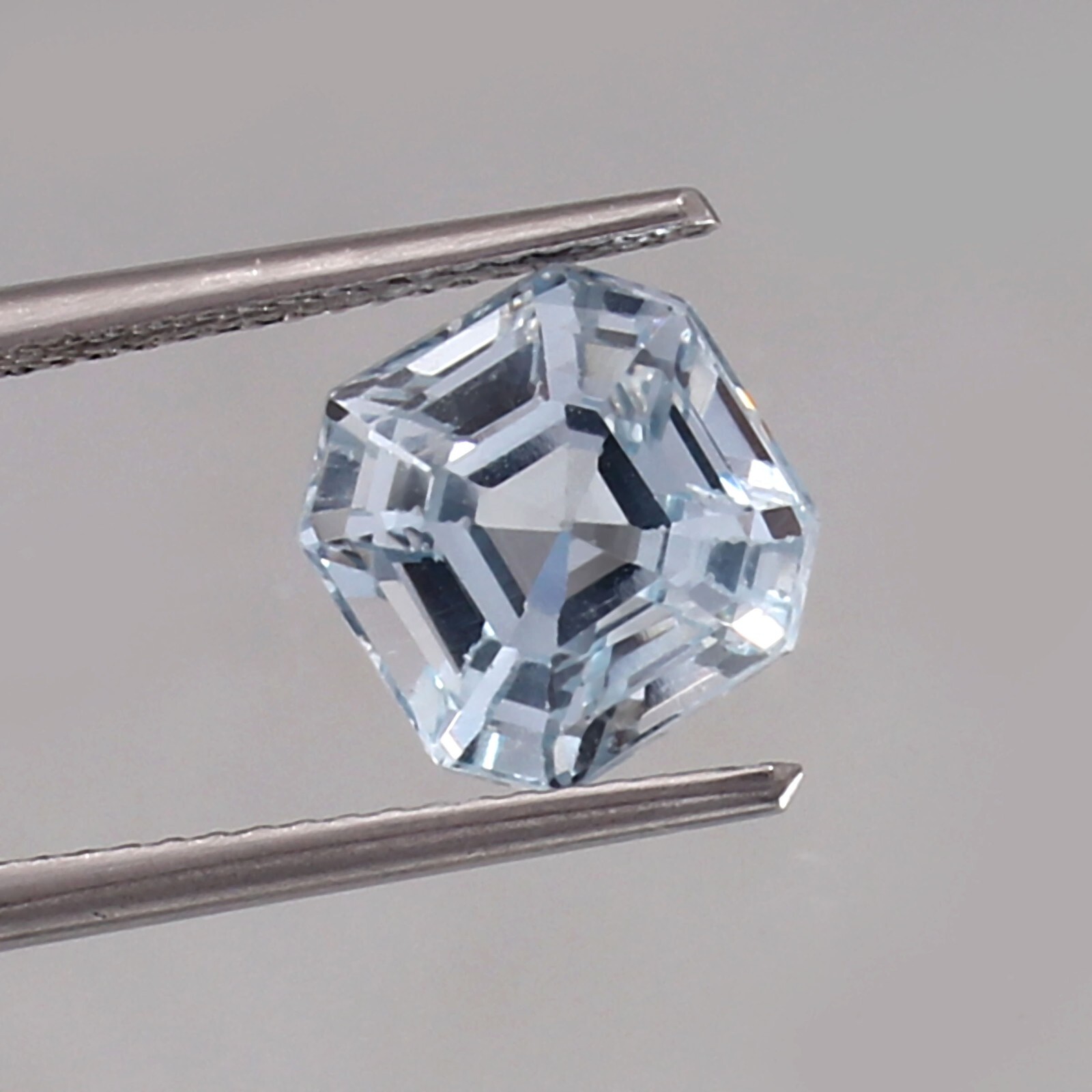 3.55 Ct Natural Blueish Aquamarine Loose Asscher Shape Cut Gemstone