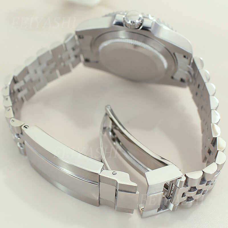 40mm nh35 Watch case Jubilee Bracelet GMT Ceramic Ring Sapphire Cyclops Sapphire