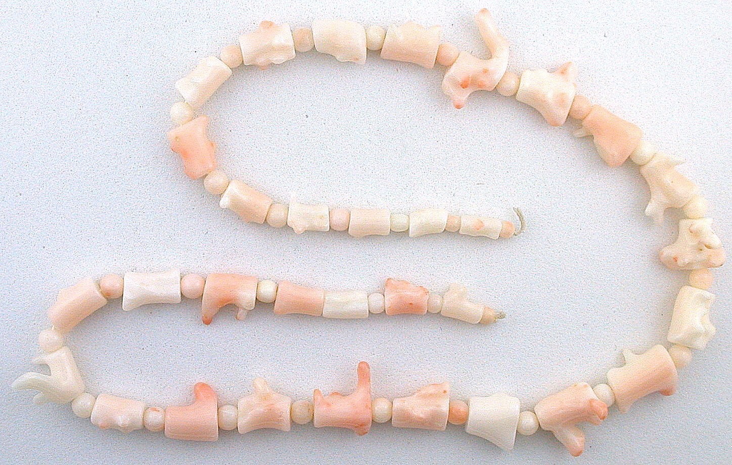 7mm To 12mm Branch 3mm – 4mm Round Spacer Italian Angel Skin Coral Bead Strand