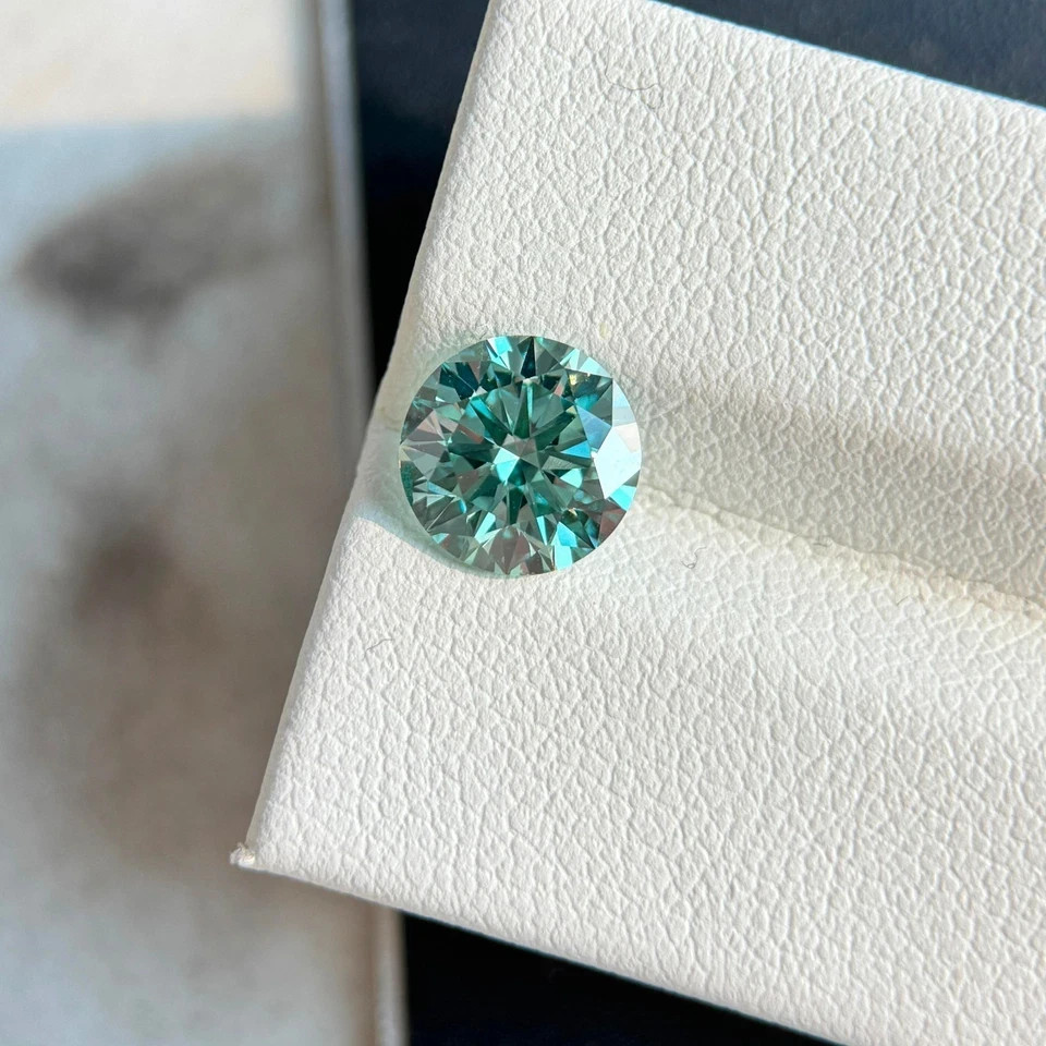 Natural Green Diamond 5 CT Round Cut 11.50 mm VVS1 D Grade Certified Stone C11
