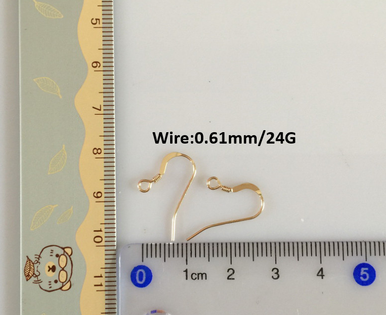 14k Gold Filled French Ear Wire Hook Earring Findings DIY 2Pairs/4pcs A1