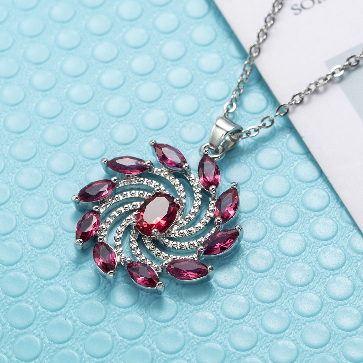 Hot Wheels Stainless Steel Necklace Jewelry Zircon Pendant Sweater Chain #10338