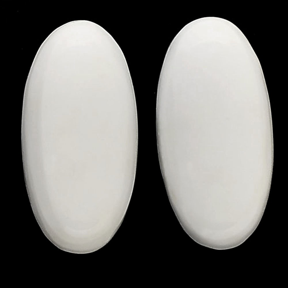 Natural White Opal Pair 10×20.3×5 mm Oval Shape Polished Gemstone LS77-04848