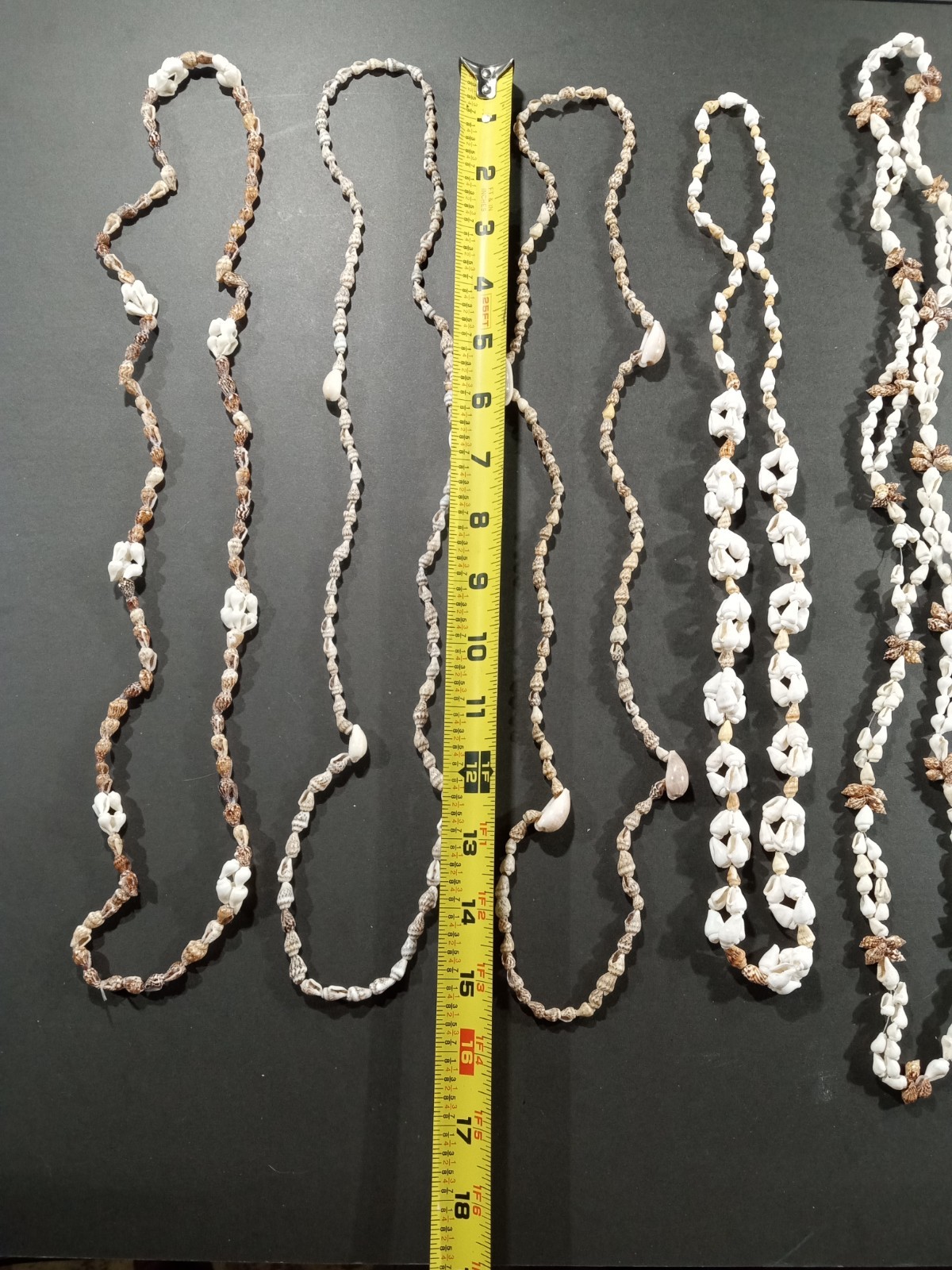Lot Of 14 Seashell Necklaces 30-34in Long Mixed Earthy Tones Beach Vacation Vibe