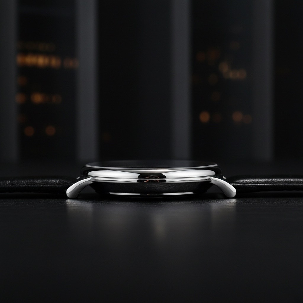 TOPHILL Bauhaus Quartz Watch — Minimalist Ultra-Thin Case, Slate & Crown