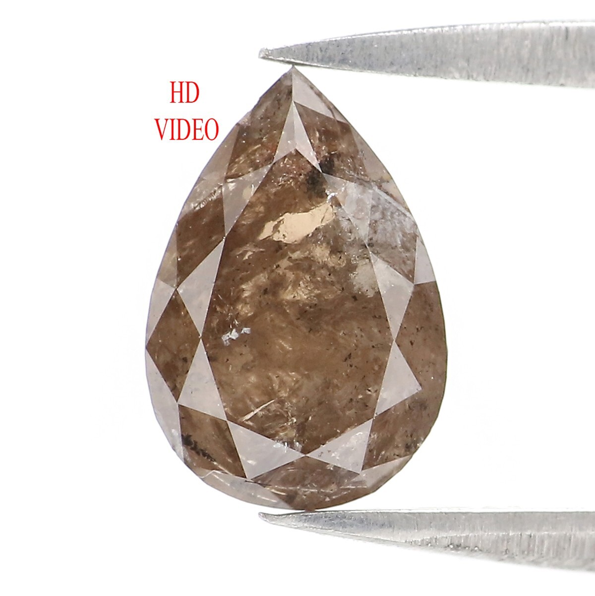 1.55 Ct Natural Loose Pear Shape Diamond 9.05 MM Brown Color Pear Diamond NQ801