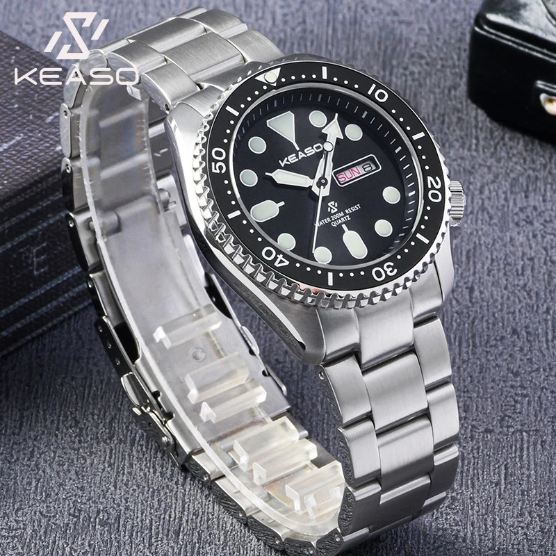 Men’s Quartz Watch Miyota 2105 Sapphire Crystal Luminous 316L Steel