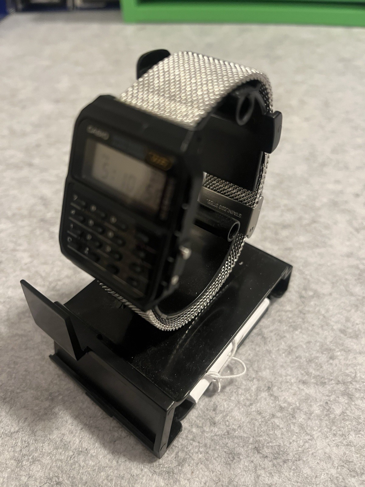 New Casio Ca53w-1 Watch With Stainless Steel Bracelet