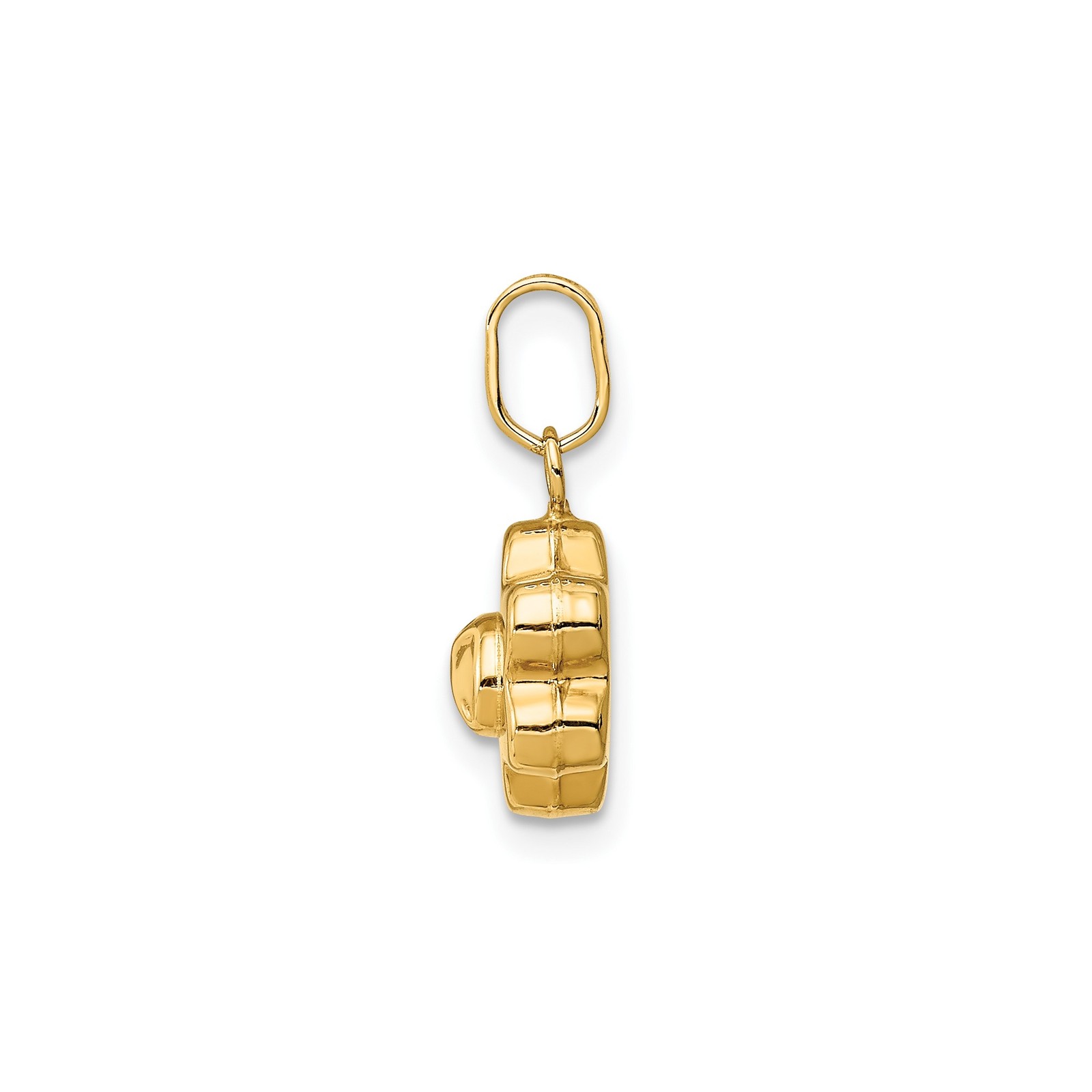14k Yellow Gold Virgin Mary Pendant Flower Charm Catholic Religious Jewelry Wome