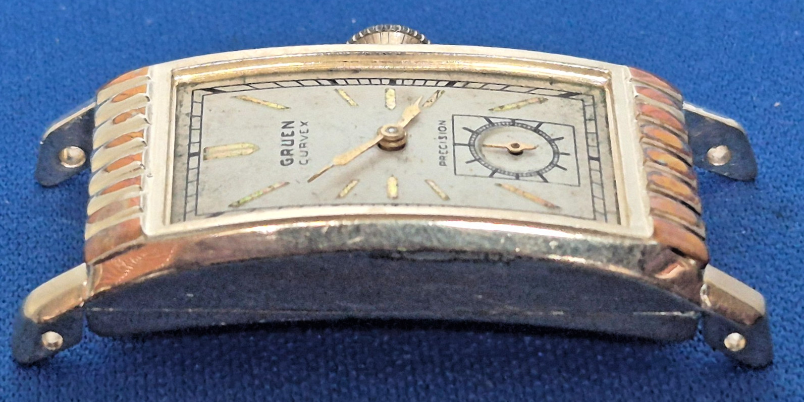 Extremely Rare Fancy Gruen Curvex Gold Filled Vintage Watch Unrestored Condition