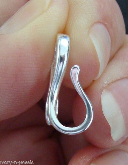 9x21mm INTERCHANGEABLE Pendant Hanger SLIDE Pearl Enhancer SILVER, ROSE or YG