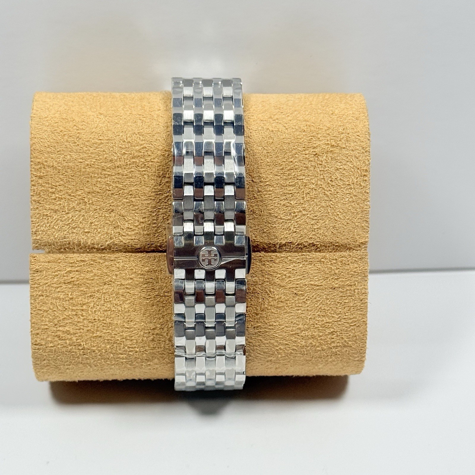 Tory Burch TBW1510 White Rectangular Dial Silver Bracelet Women’s Watch