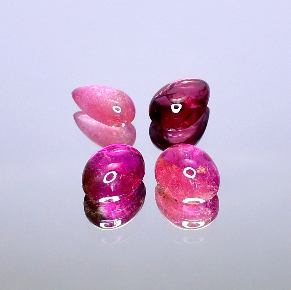 Pink Tourmaline Cabochon , Natural Gemstone Lot, Healing Crystals 6.45 Cts