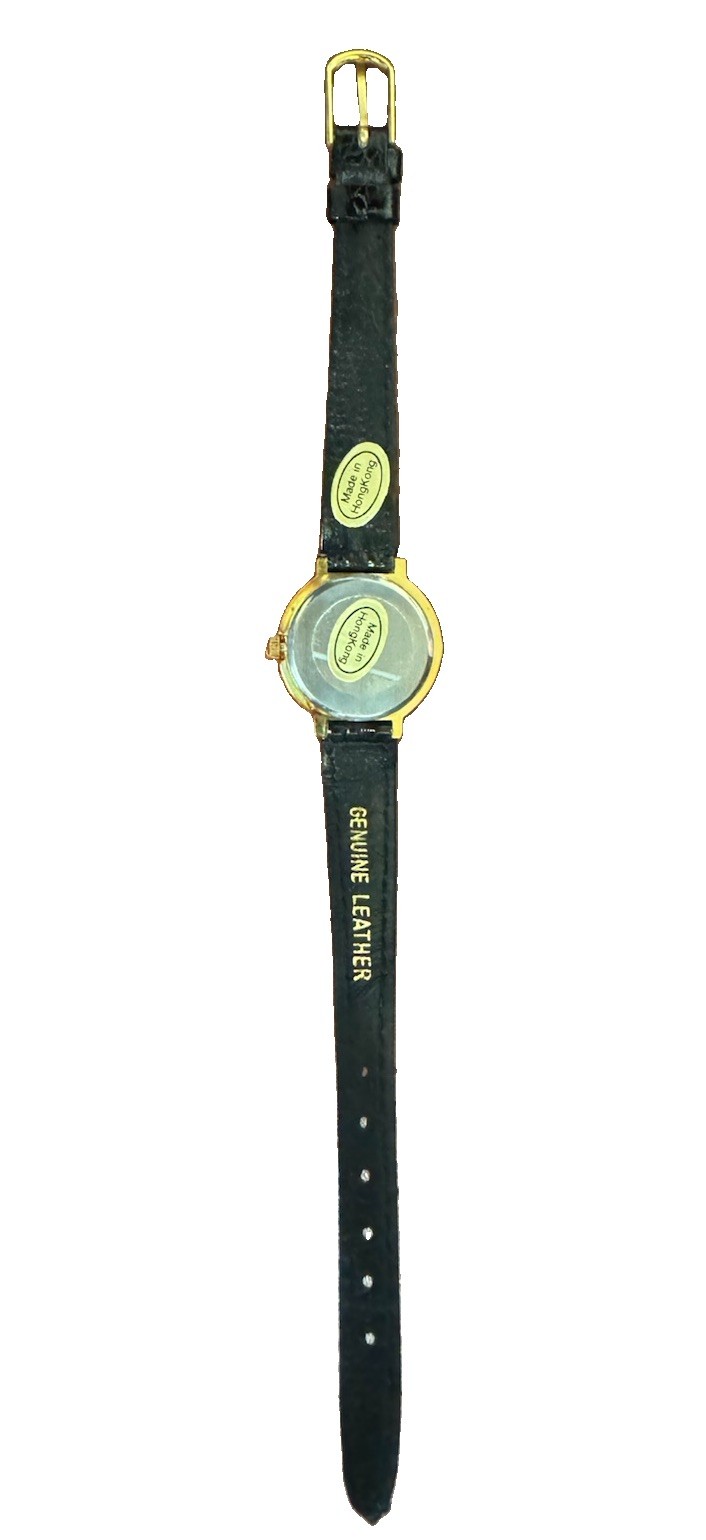 Geneva Quartz Water Resistant Wristwatch Moon phase Calendar Watch
