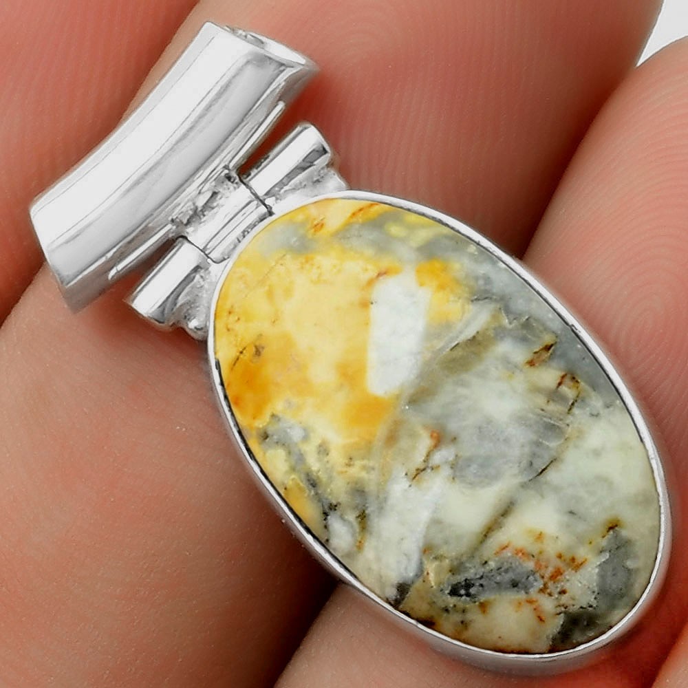 Natural Maligano Jasper – Indonesia 925 Sterling Silver Pendant Jewelry P-1621