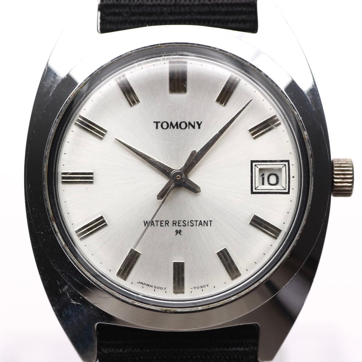 Seiko Tomony Hand Winding Watch 5000-7010 Silver Dial Japan Rare