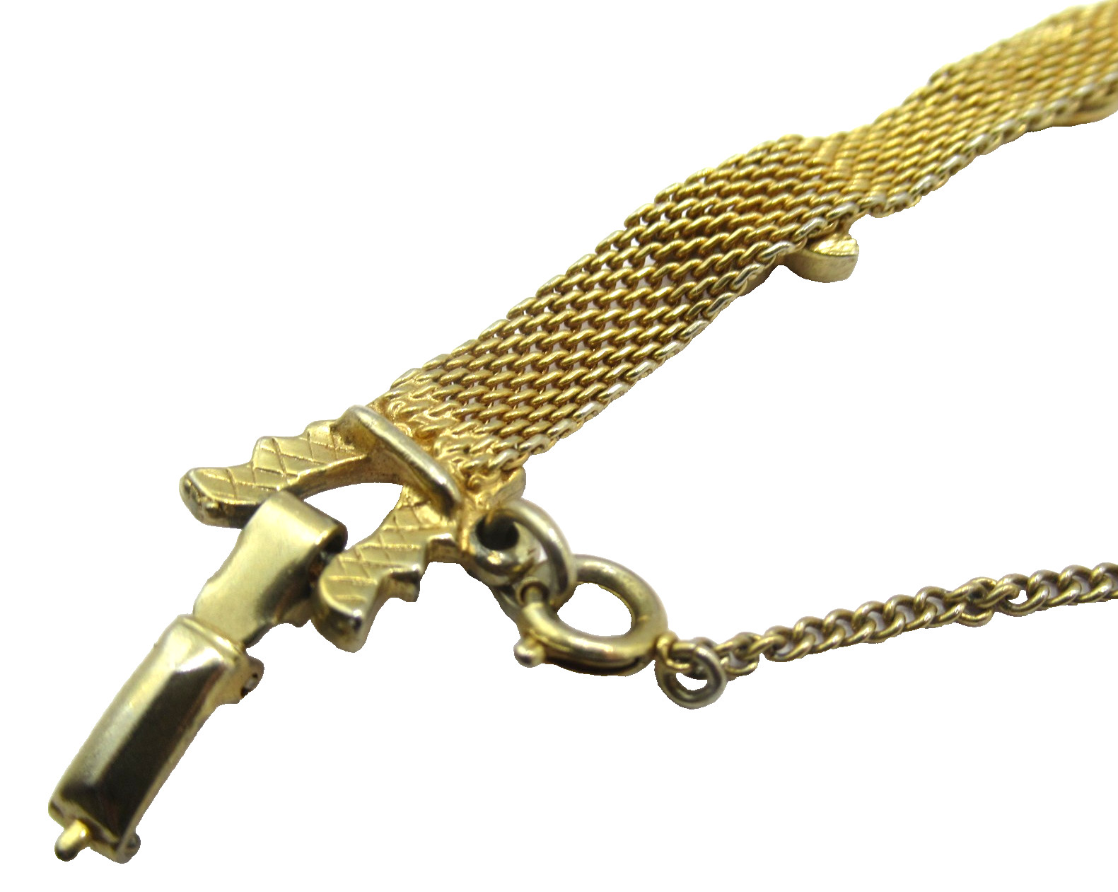 Goldette Charm Mesh Bracelet Vintage MCM