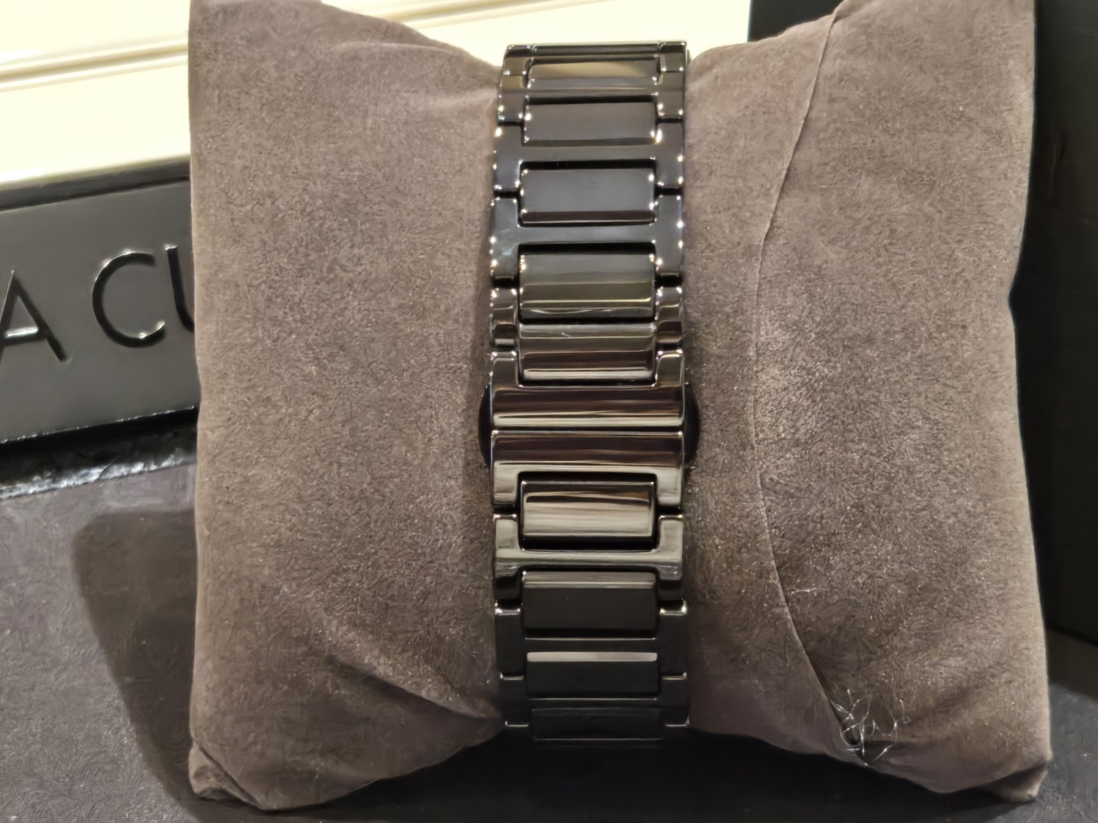 STORE DISPLAY Bulova Modern Millennia Automatic Skeleton Black Mens Watch 98A291