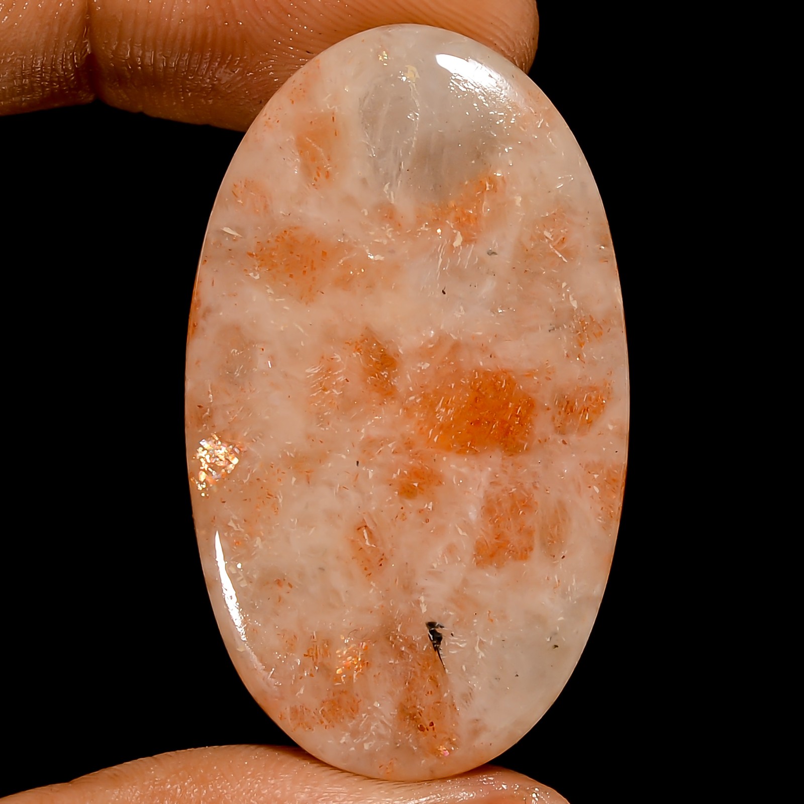 100% Natural Sunstone Oval Shape Cabochon Loose Gemstone 41 Ct 40X24X5mm GC42480
