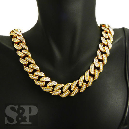 Hip Hop Masked Goon Pendant & 12mm 18″ Full Iced Cuban Choker Chain Necklace