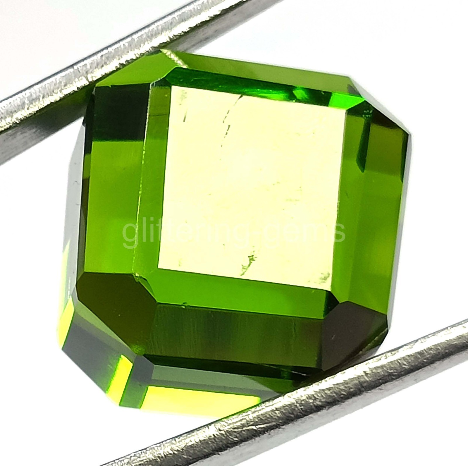 48.45 Ct Cube Shape Natural Green Garnet IGL Certified Loose Gemstone 5JOR