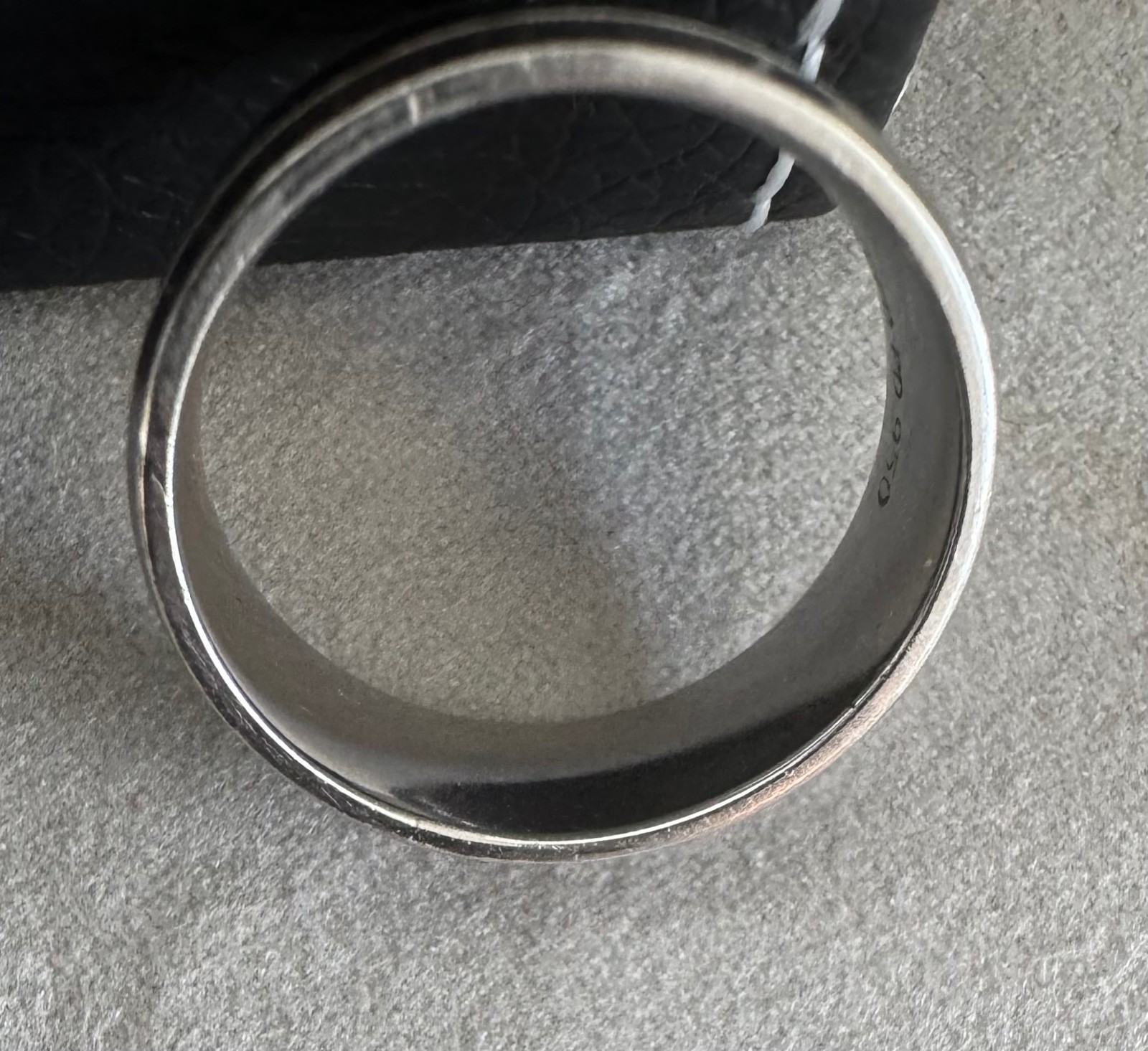 Turin Palladium Ring Satin Finish Center Dual Offset Milgrains – 7mm – Size 9.5