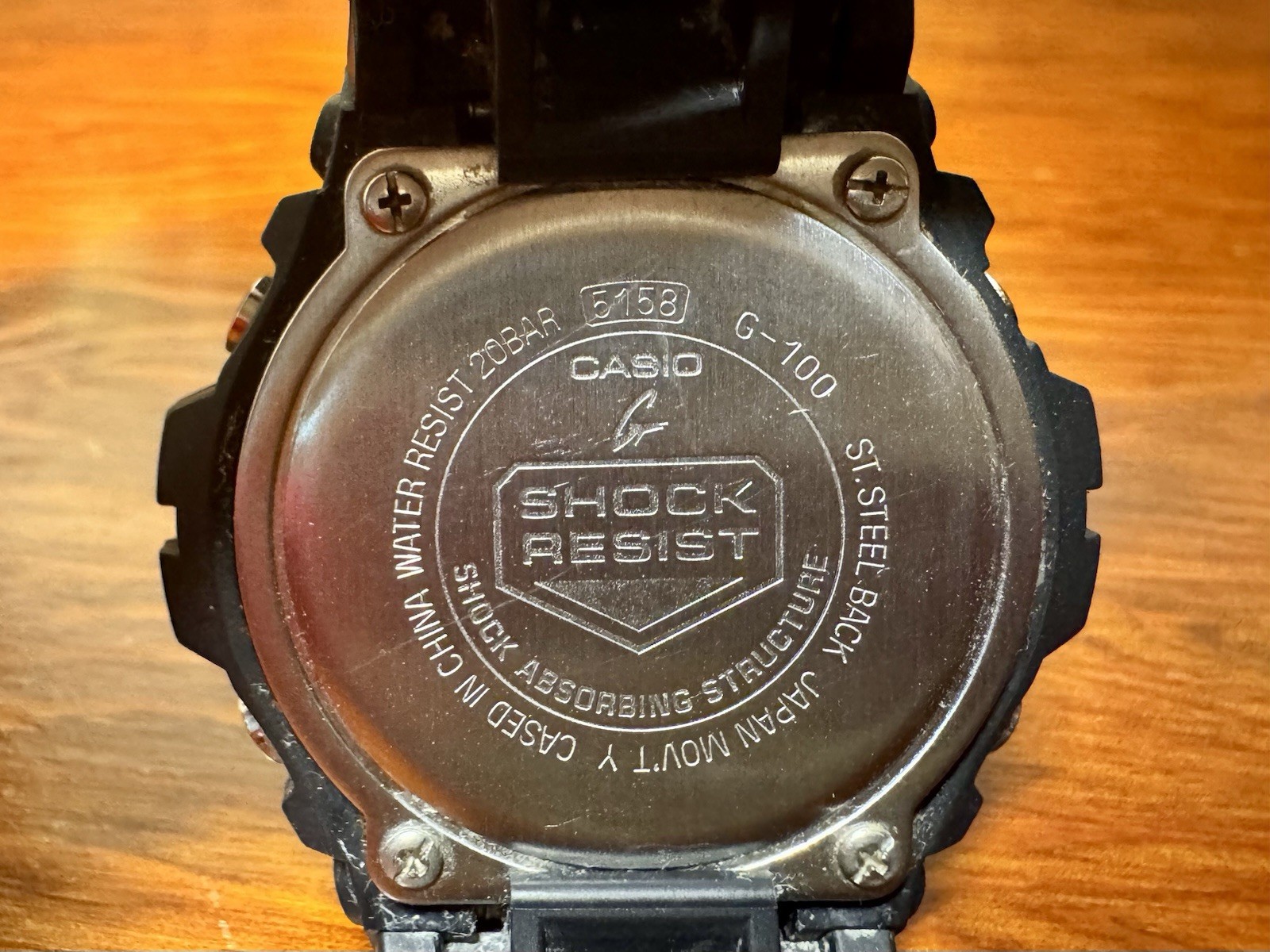 Casio G-Shock G-100-1BV Module 5158 Ana-Digi Black Yellow 200M Shock Resistant