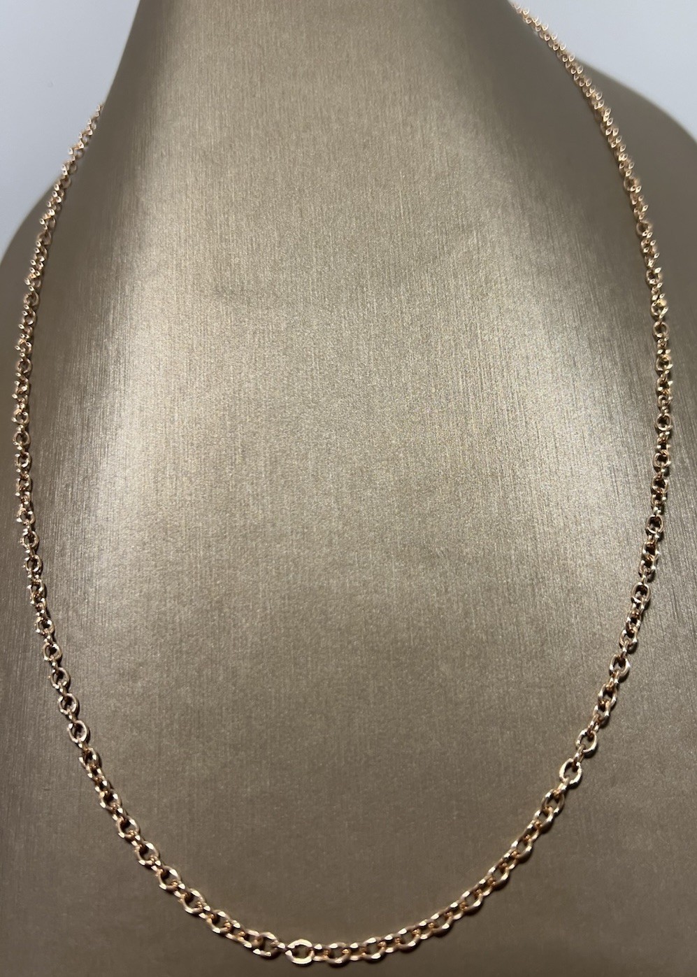 14K Rose Gold 3.25 mm Cable Oval Rolo Link Chain Necklace BRAND NEW!!!