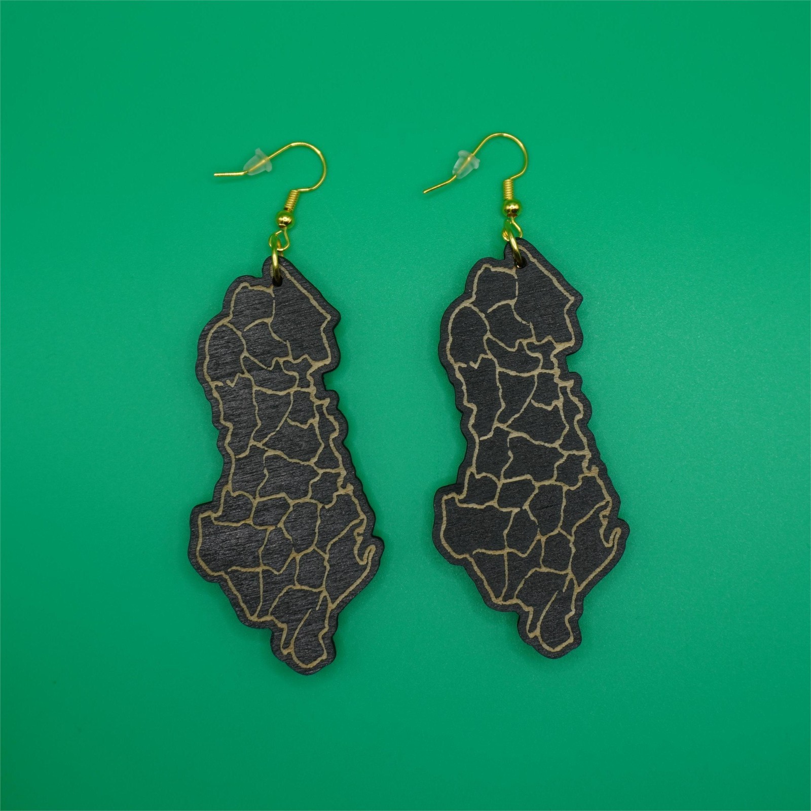 Albania Earrings Handmade Wood Jewelry Gift Albanian