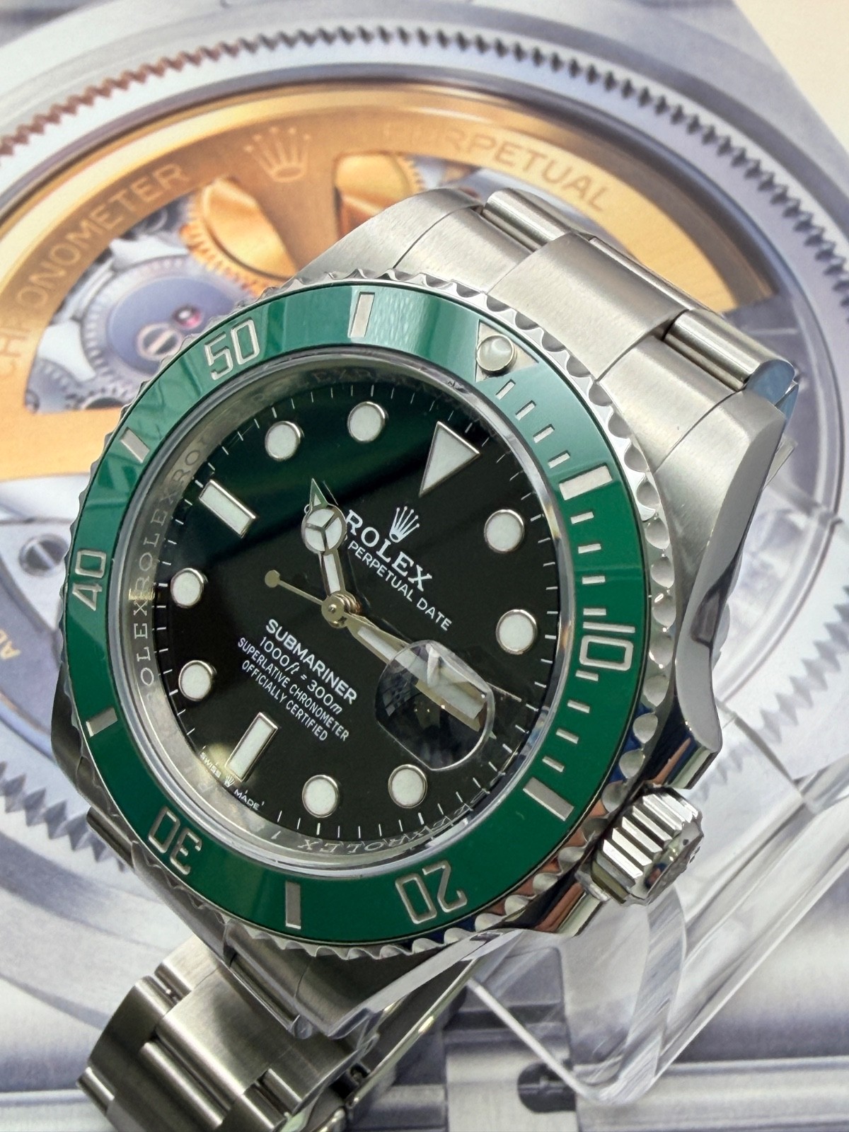 Rolex Submariner 126610LV Silver Oyster Bracelet with Green Bezel