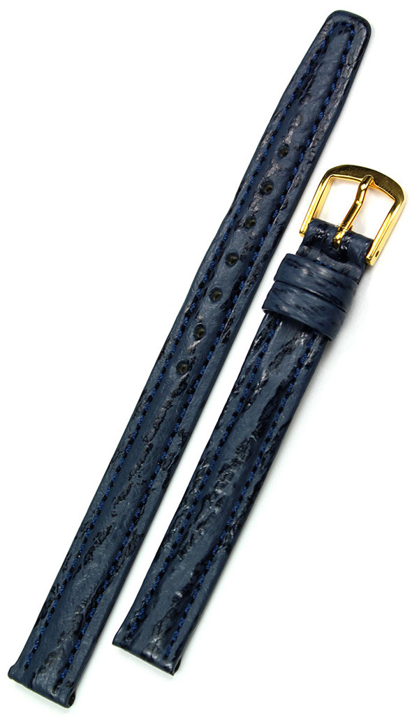 10mm Real Shark leather Band made Germany Graf Navy Blue Watch Strap