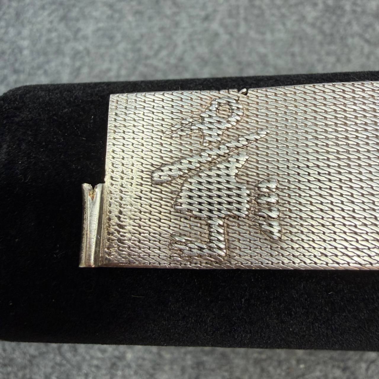 Peru 925 Sterling Silver Bracelet Andean Ethnic Mesh Vintage Plata