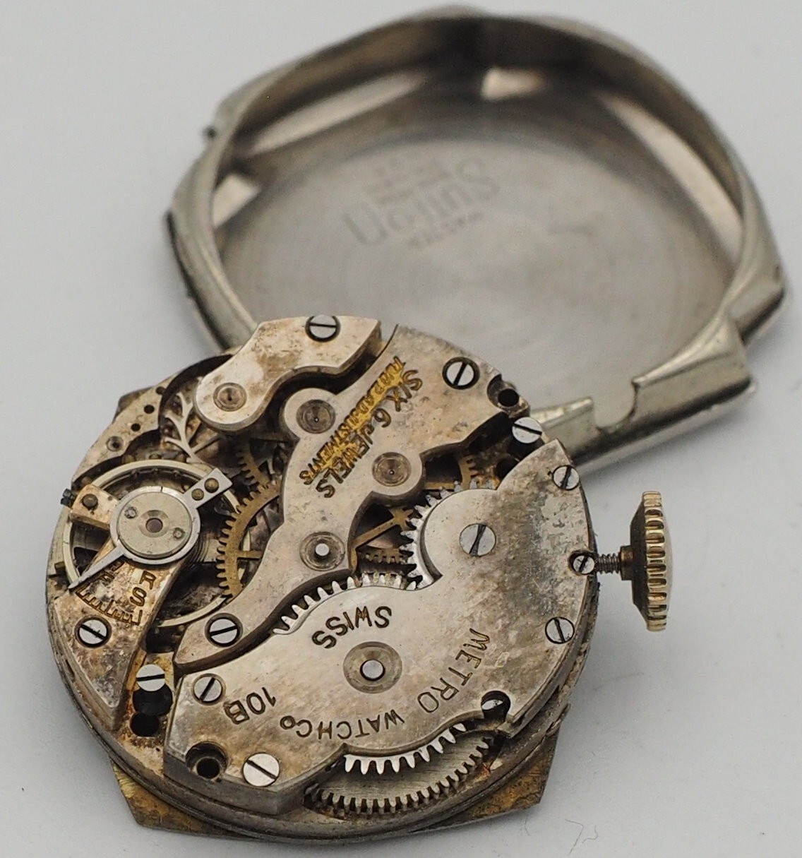 Vintage MASIN Watch Metro Watch Co. 6 Jewels Swiss 10B GF Case SS Back Runs