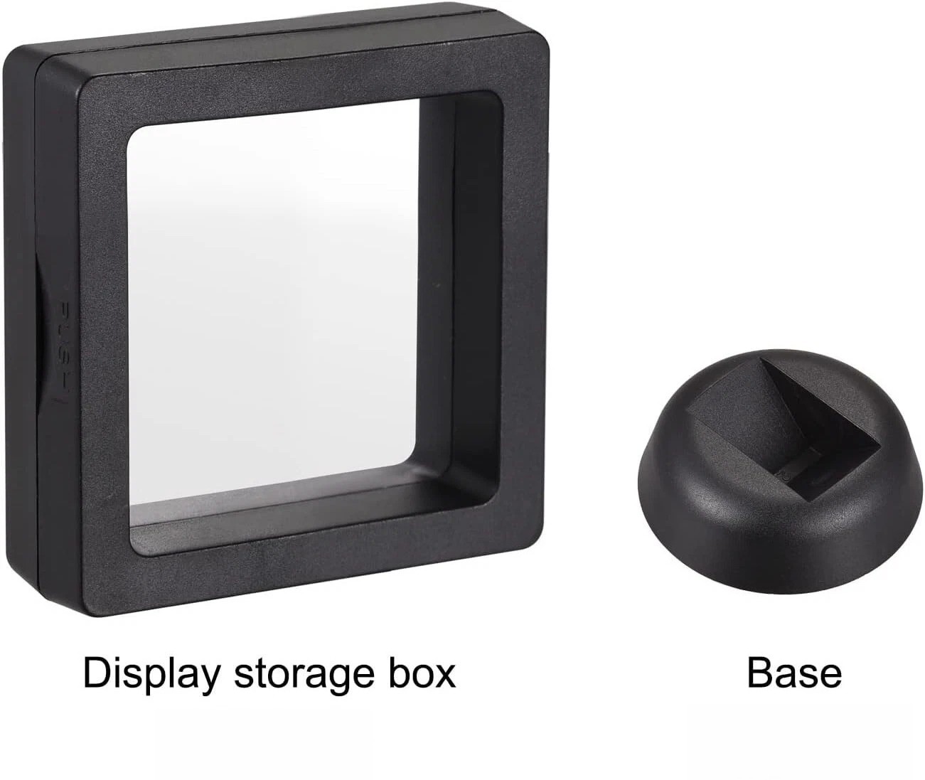 3D Floating Coins Display Frame Stand Holder Case Box For Jewelry Rings Earrings